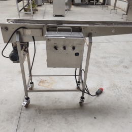 Mobile stainless steel conveyor belt